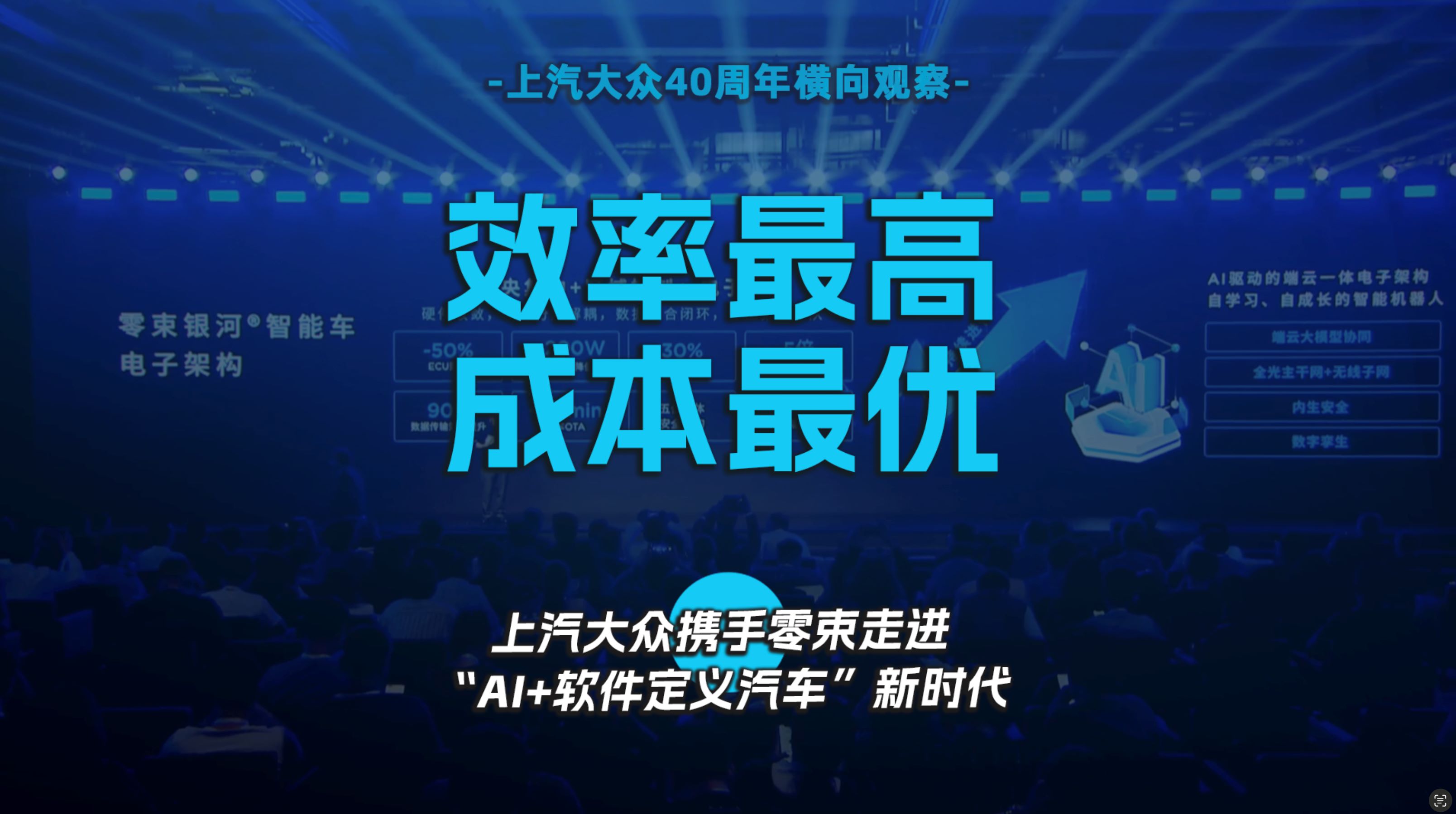 效率最高，成本最优 上汽大众携手零束走进“AI+软件定义汽车”新时代