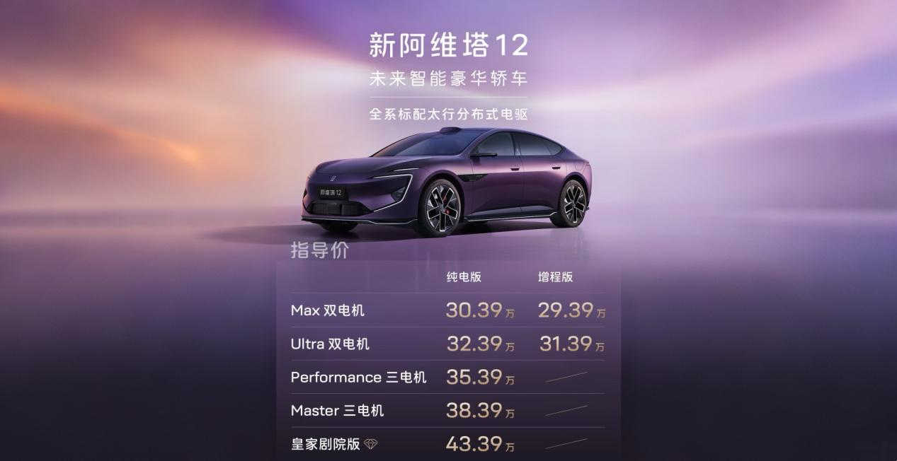 新阿维塔12焕新上市，携手阿维塔06T推动行业革新