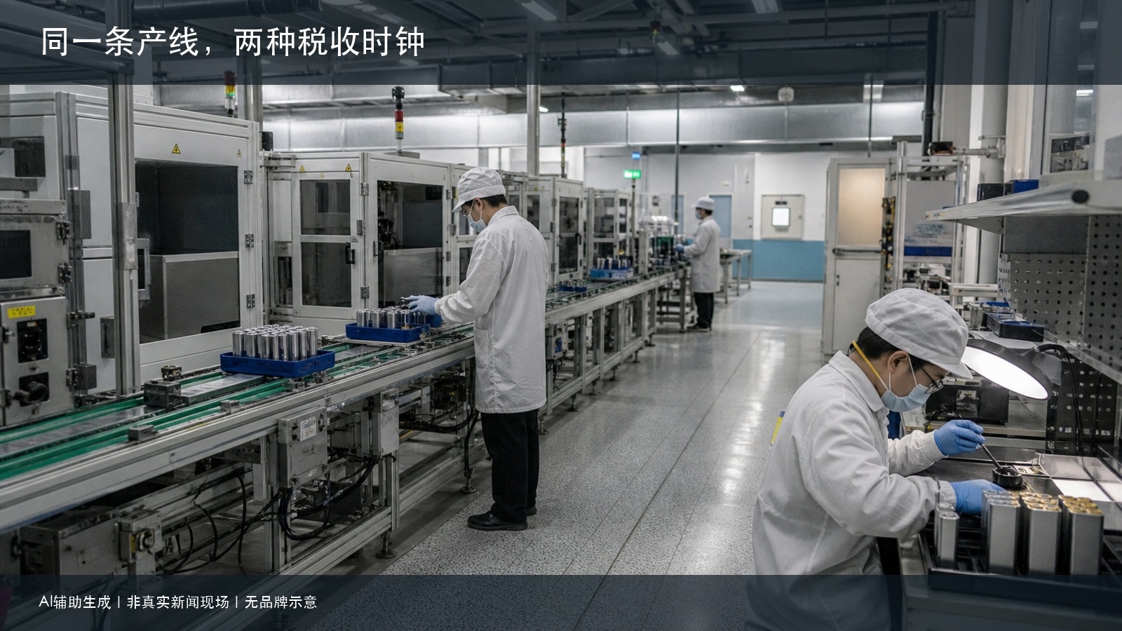 电池研发与生产车间AI纪实示意图