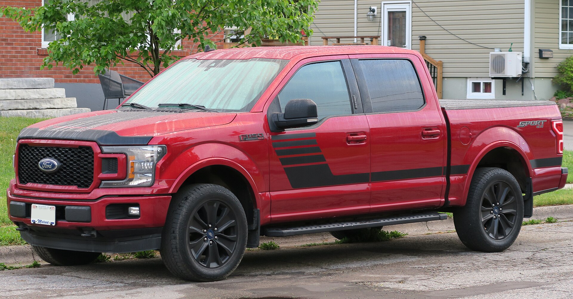 道路旁的福特F-150皮卡